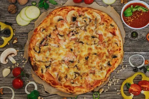 Prosciutto e funghi maxi